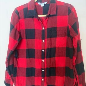 Old Navy Classic Red and Black Checkered Shirt